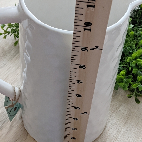 Ceramic Colorful Butterfly Pitcher Think Happy Thoughts - Picture 4 of 6